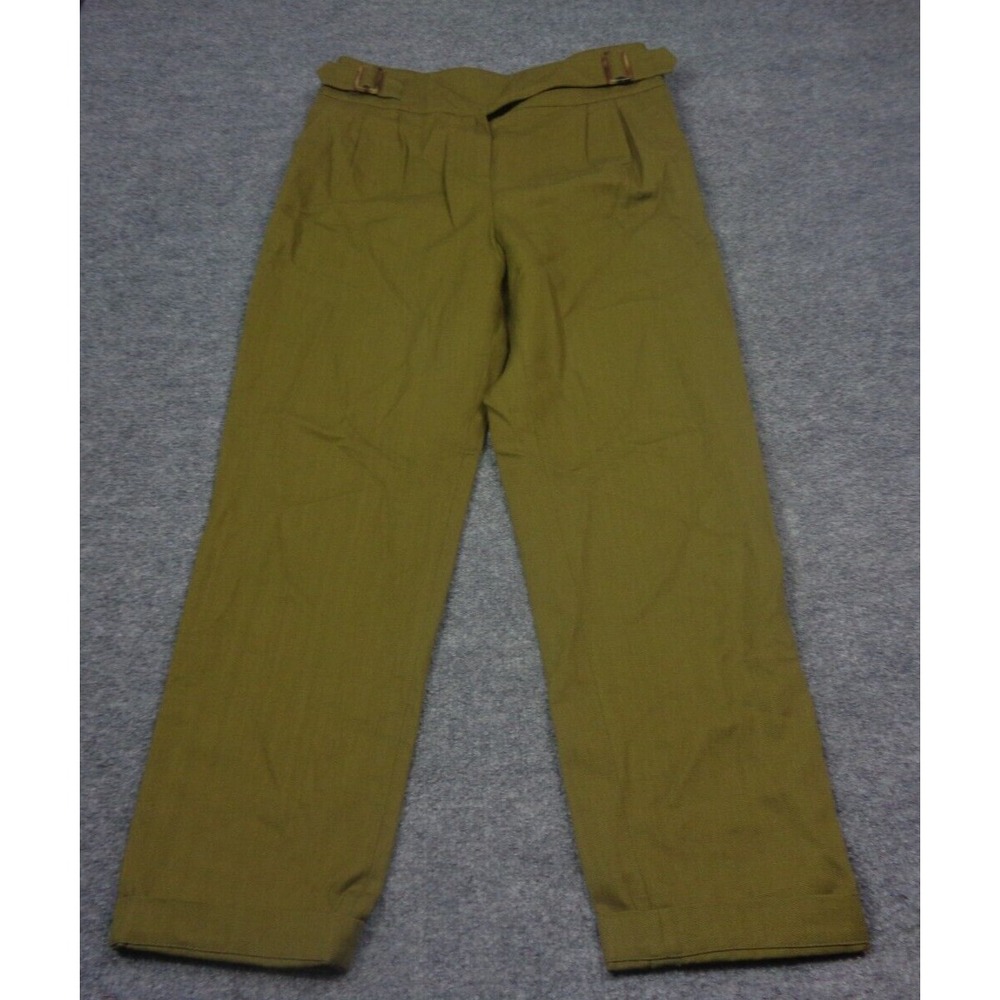 Sezane Green Wide Leg Trousers